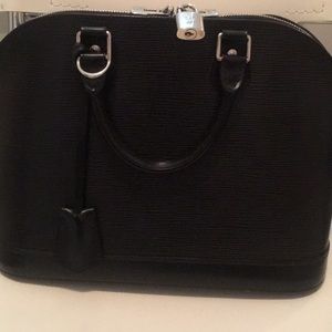 Louis Vuitton Black leather Alma